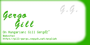 gergo gill business card